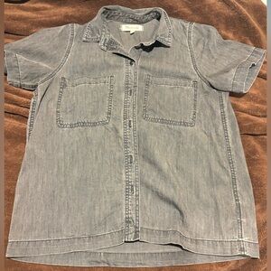 Madewell Denim Courier Shirt • Faded Black • XS